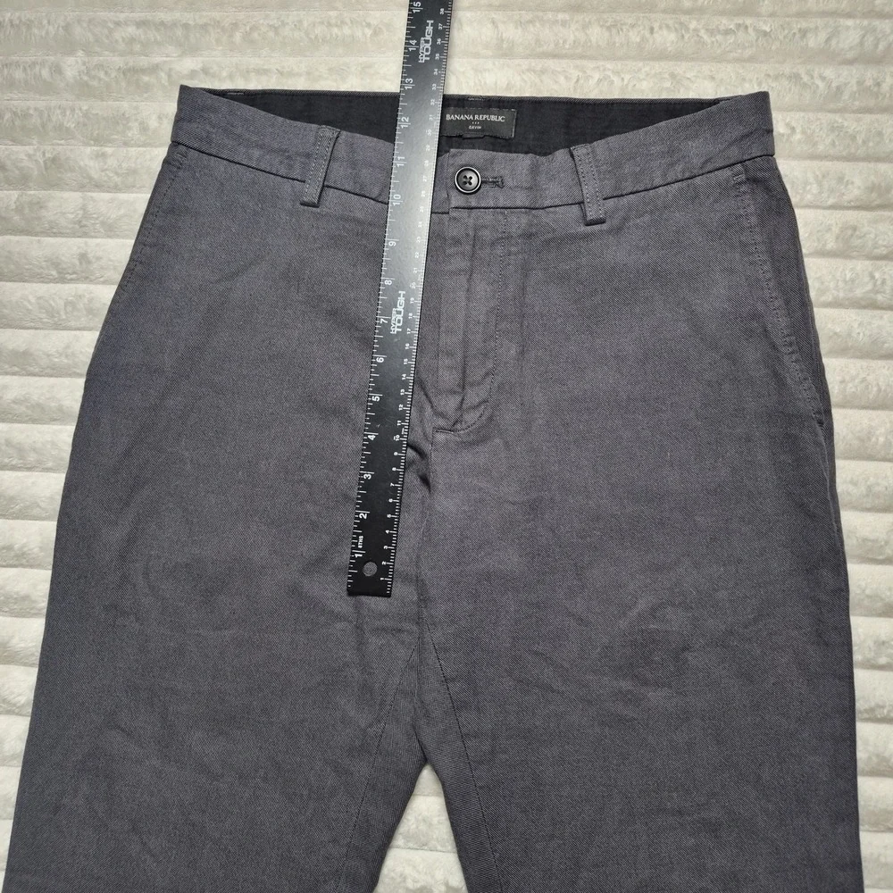 Banana Republic Gavin Straight Fit Chinos Mens 30x30 Charcoal Gray Cotton Pants